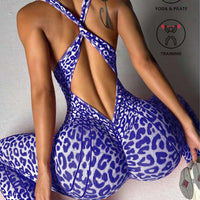 GymSet Leopard Tuta Lunga Push-Up