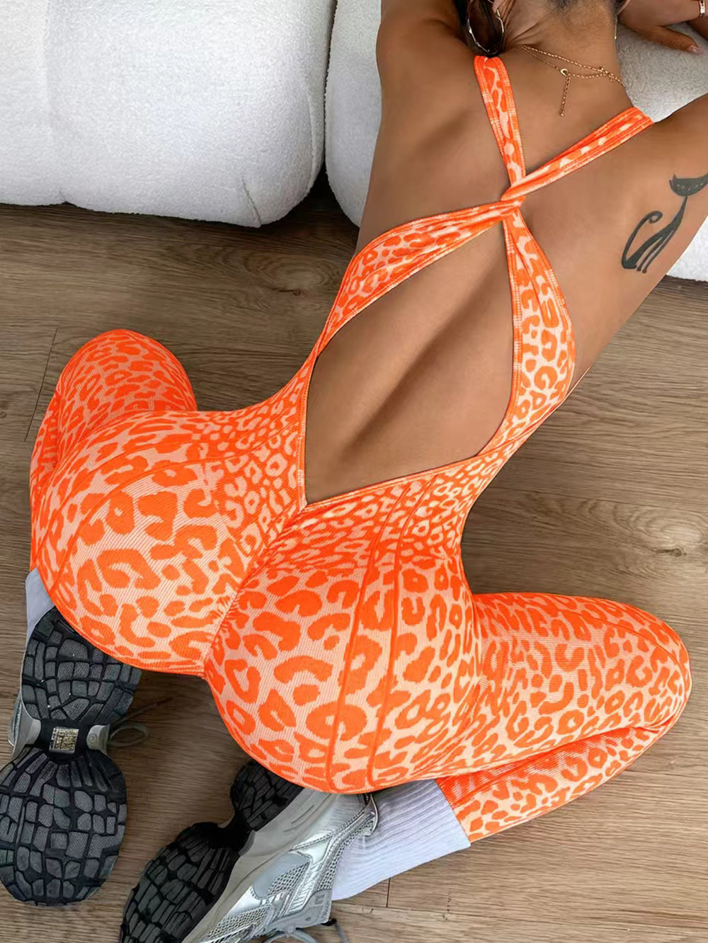 GymSet Leopard Tuta Lunga Push-Up