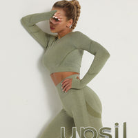 GymSet Seamless Aero Contour Long Sleeve Push-Up